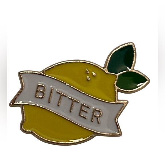 None Accessories - ENAMEL LEMON ‘BITTER’ PIN NEW
